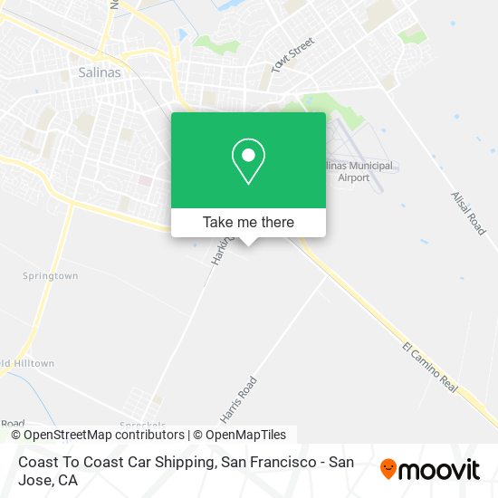 Coast To Coast Car Shipping map