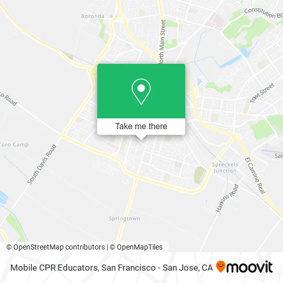 Mobile CPR Educators map