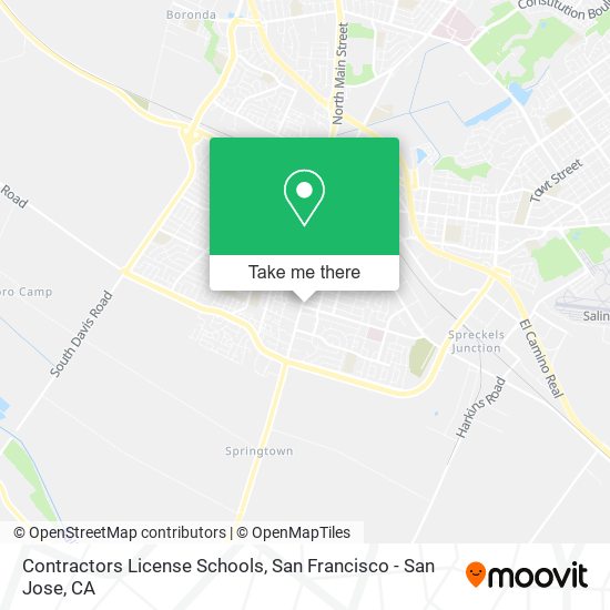 Contractors License Schools map