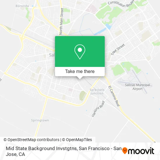 Mid State Background Invstgtns map