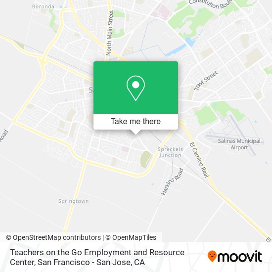 Teachers on the Go Employment and Resource Center map
