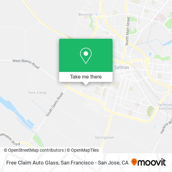 Free Claim Auto Glass map