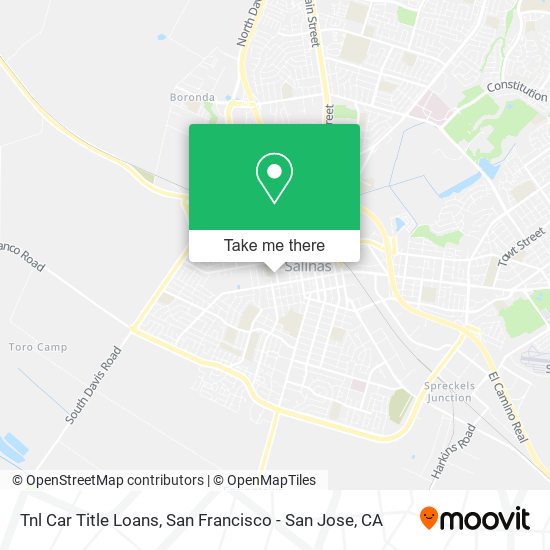 Tnl Car Title Loans map