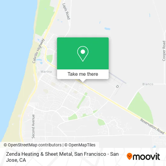 Zenda Heating & Sheet Metal map