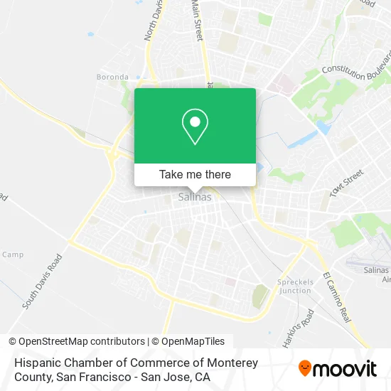 Hispanic Chamber of Commerce of Monterey County map