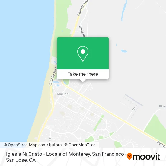 Iglesia Ni Cristo - Locale of Monterey map