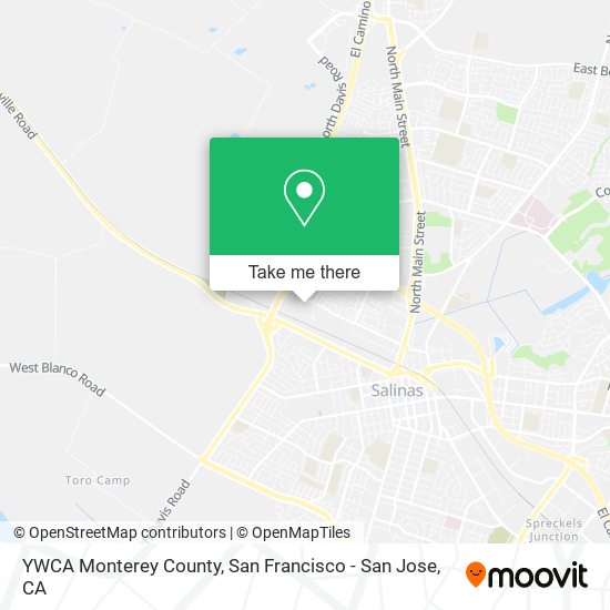 YWCA Monterey County map