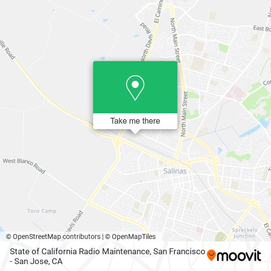 State of California Radio Maintenance map