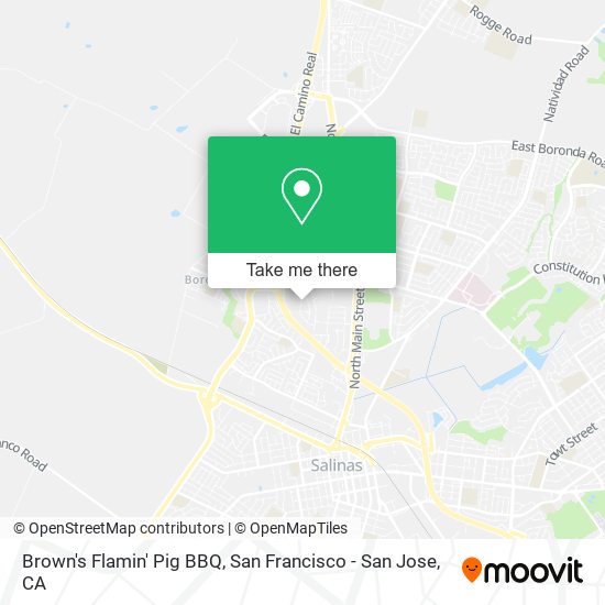Brown's Flamin' Pig BBQ map