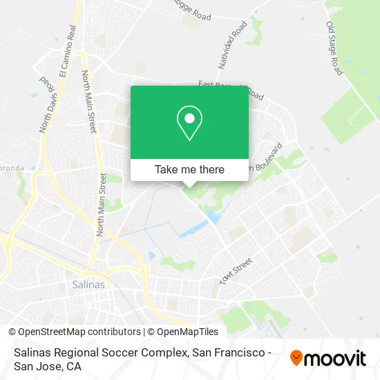Salinas Regional Soccer Complex map