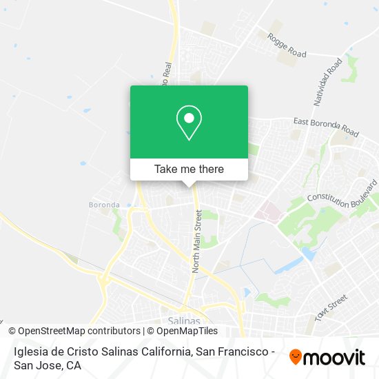 Mapa de Iglesia de Cristo Salinas California