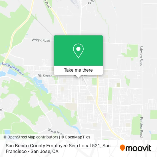 San Benito County Employee Seiu Local 521 map