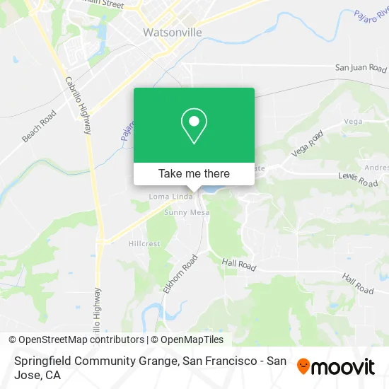 Springfield Community Grange map