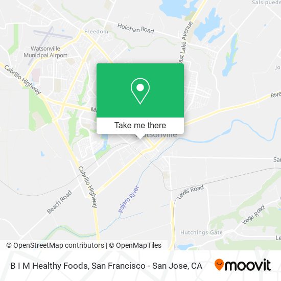 Mapa de B I M Healthy Foods