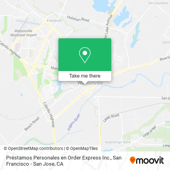 Mapa de Préstamos Personales en Order Express Inc.