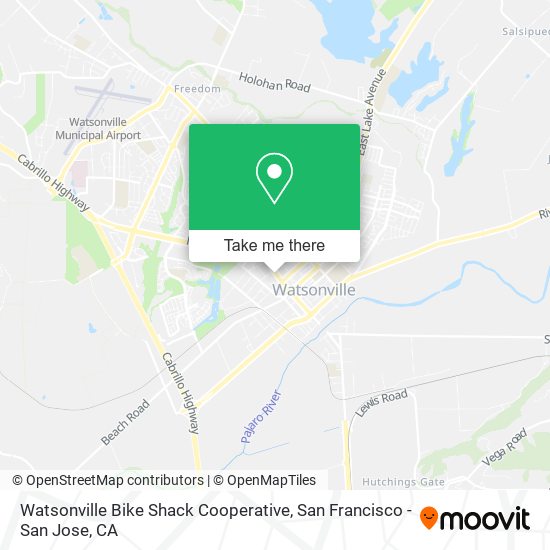 Mapa de Watsonville Bike Shack Cooperative