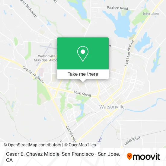 Cesar E. Chavez Middle map
