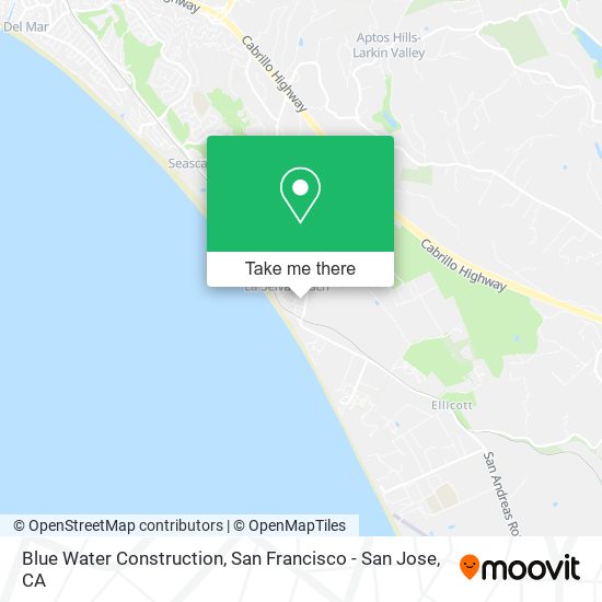 Blue Water Construction map