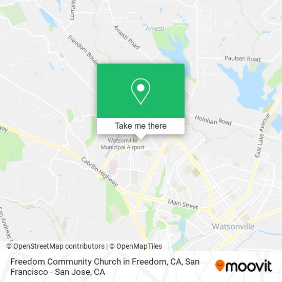 Freedom Community Church in Freedom, CA map
