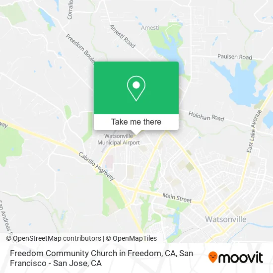 Mapa de Freedom Community Church in Freedom, CA