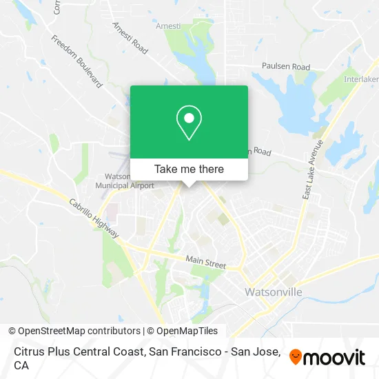 Citrus Plus Central Coast map
