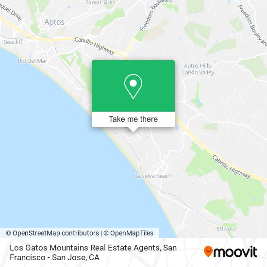 Mapa de Los Gatos Mountains Real Estate Agents