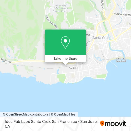 Idea Fab Labs Santa Cruz map