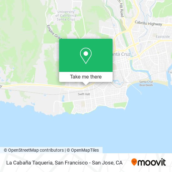 Mapa de La Cabaña Taqueria