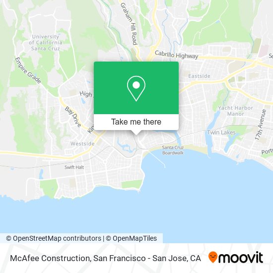 McAfee Construction map