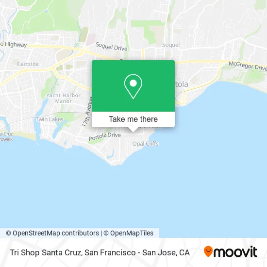 Tri Shop Santa Cruz map