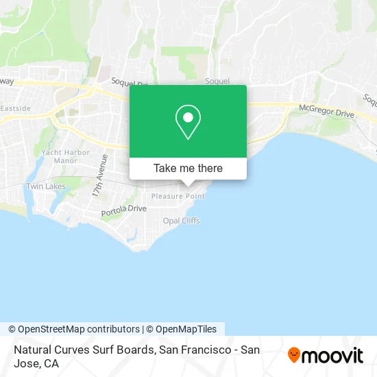 Mapa de Natural Curves Surf Boards