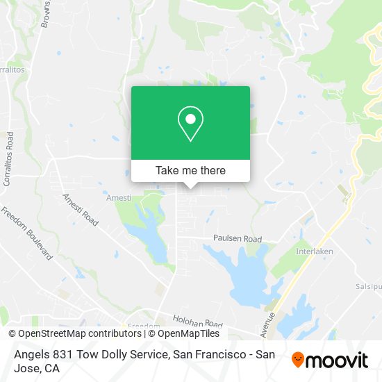 Angels 831 Tow Dolly Service map