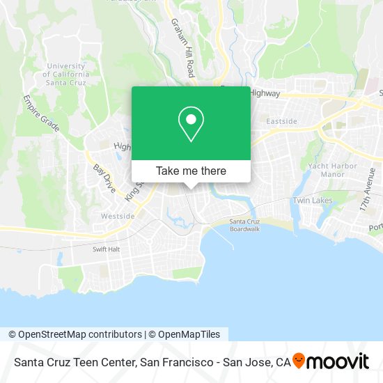Mapa de Santa Cruz Teen Center