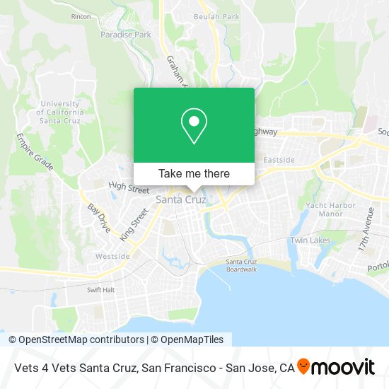 Vets 4 Vets Santa Cruz map
