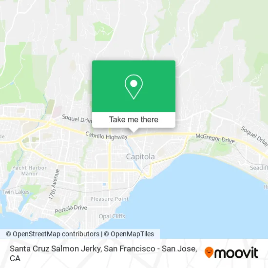 Mapa de Santa Cruz Salmon Jerky