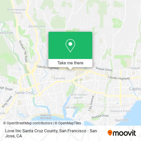 Love Inc Santa Cruz County map