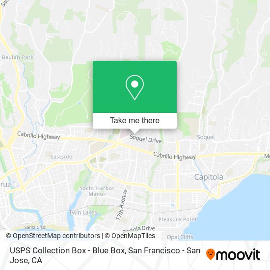 USPS Collection Box - Blue Box map