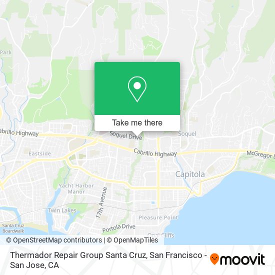 Thermador Repair Group Santa Cruz map