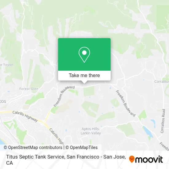 Titus Septic Tank Service map