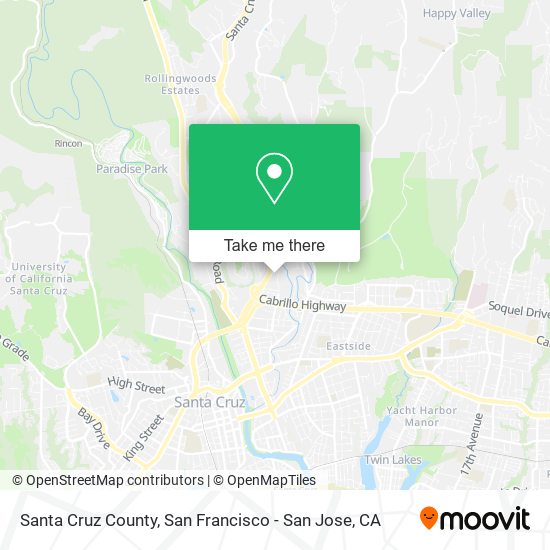 Santa Cruz County map