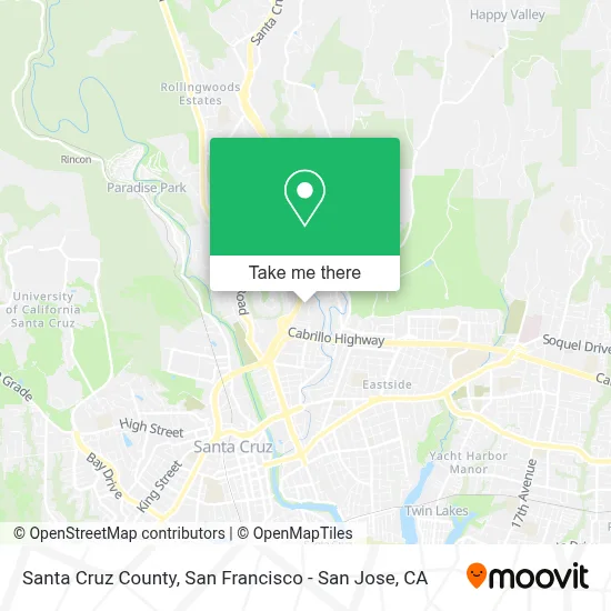 Santa Cruz County map