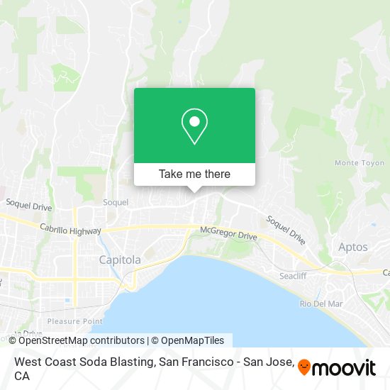 Mapa de West Coast Soda Blasting