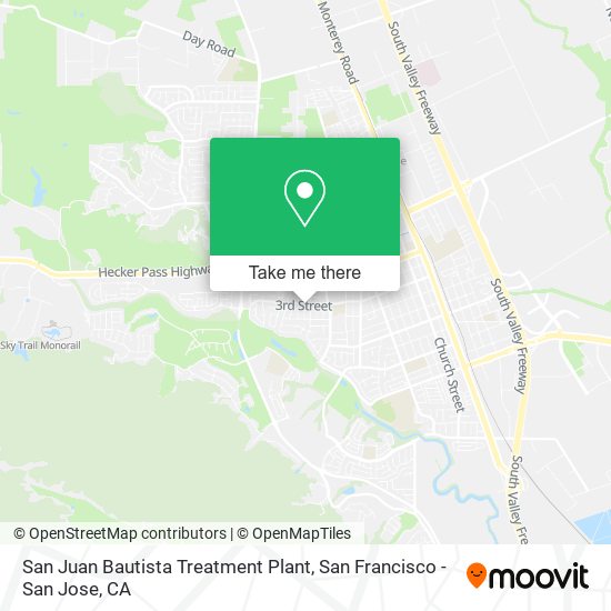 San Juan Bautista Treatment Plant map