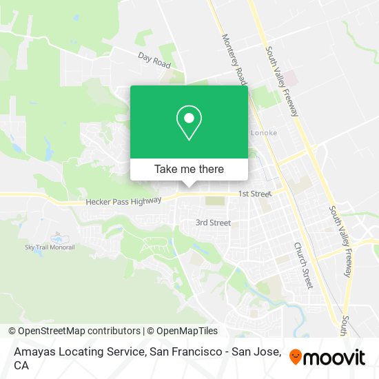 Amayas Locating Service map