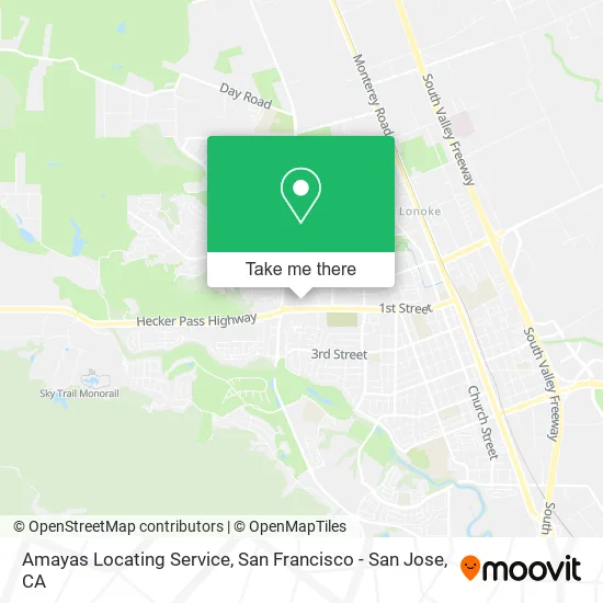 Amayas Locating Service map