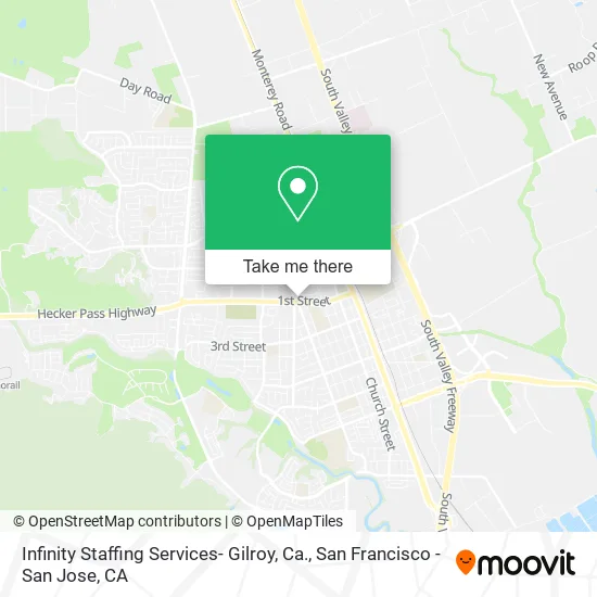 Infinity Staffing Services- Gilroy, Ca. map