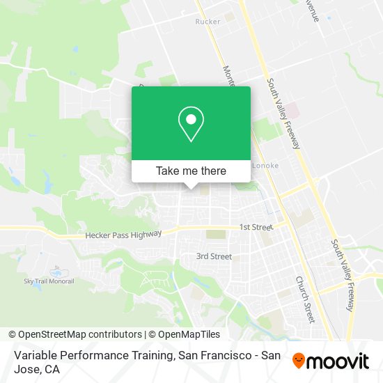 Variable Performance Training map