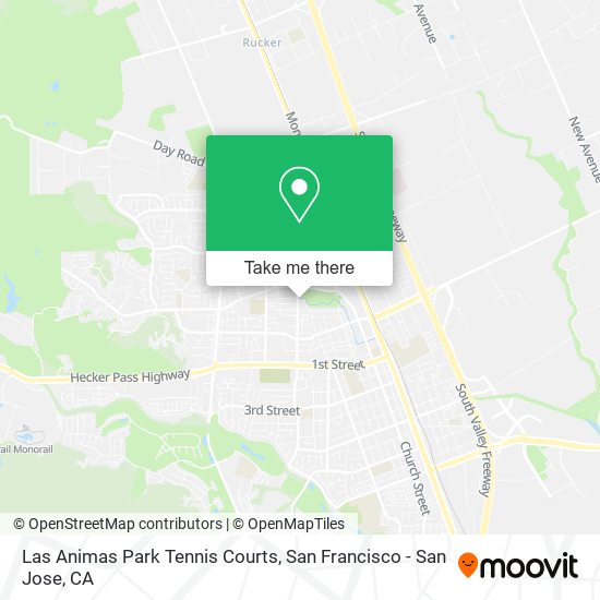 Las Animas Park Tennis Courts map