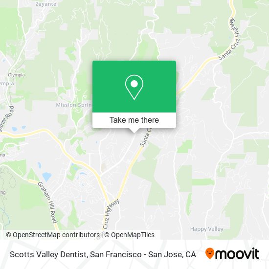 Scotts Valley Dentist map