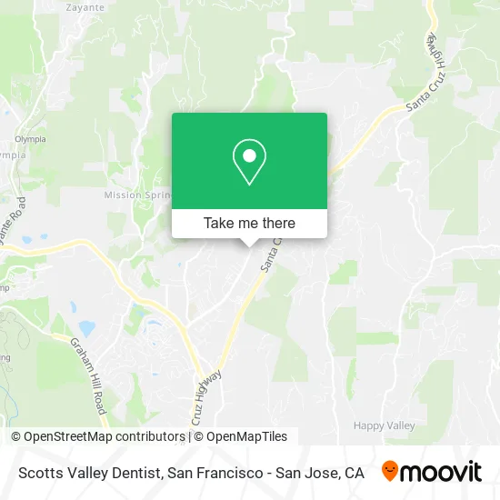 Mapa de Scotts Valley Dentist